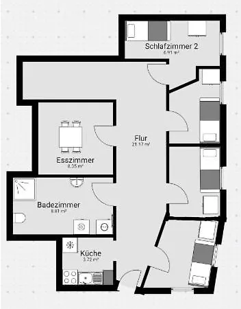 Bs-monteursunterkunft Be1-2 Apartmanhotel